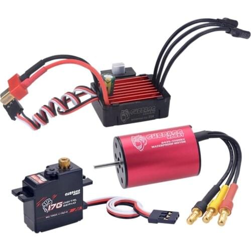 SURPASS HOBBY S2435 4500KV Brushless Motor KS25A 25A ESC S0017M 17G Servo RC Car Set for 1/20 1/18 RC Drift Racing Car Truck