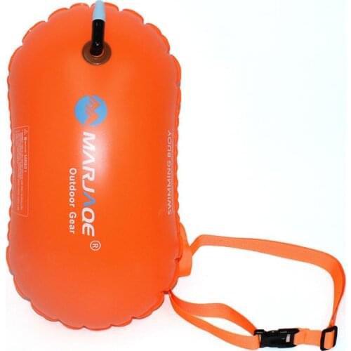Inflatable Open Swimming Buoy Tow Float Dry Bag Double Air Bag With Waist Belt For Swimming Water Sport Storage Safety Bag