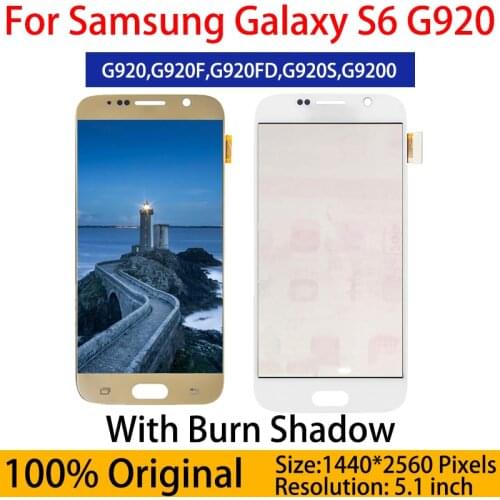 For Samsung Galaxy S6 edge G925 SM-G925F Original 5.1'' AMOLED LCD Display Touch Screen Digitizer Repair Parts with dead spot