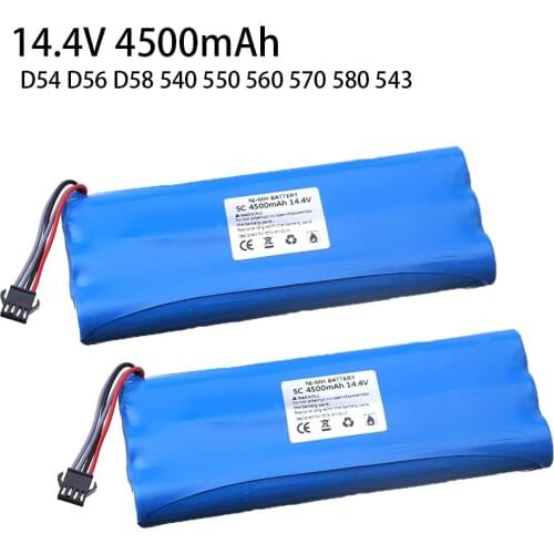 2pcs 14.4V Rechargeable Ni-Mh Battery Pack Vacumm Cleaner 4500Mah For Ecovacs Deebot D54 D56 D58 Deepoo 540 550 560 570 580 543