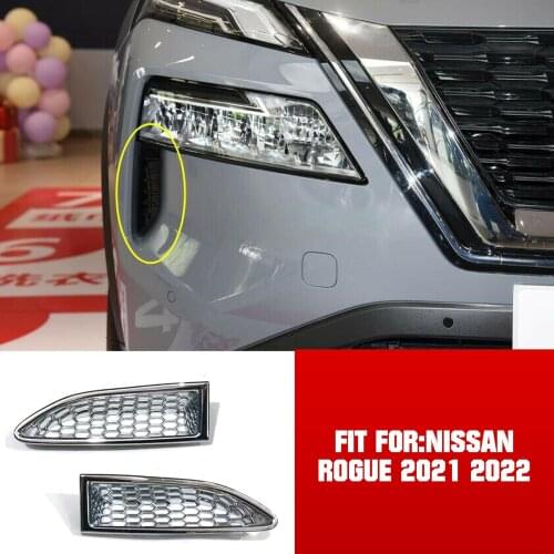 Fit for Nissan Rogue 2021 2022 Front Headlight Fog Lamp Lower Air Inlet Cover Trim