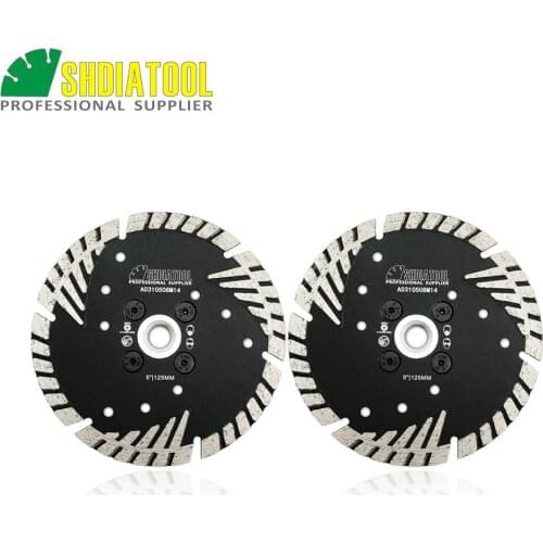 SHDIATOOL 2pcs M14 Thread Dia 5"/125MM Diamond SawBlades Cutting Grinding Disc Granite Marble Tile Concrete Blade Diamond wheel