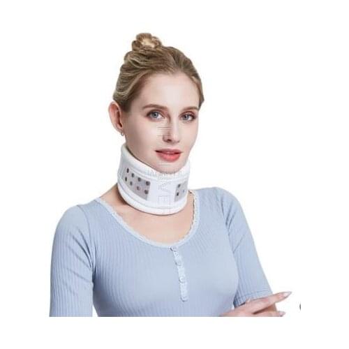 Cervical spine support cervical neck brace with a cervical support brace and an orthotic cervical vertebra sleeve to hold the ad
