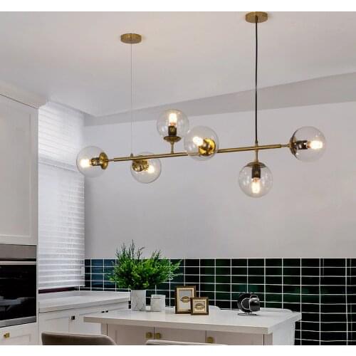 Modern LED Chandelier Lighting Hanging lamps Glass Ball Chandeliers Dinning room Kitchen Bubble Lusture Light Fixtures