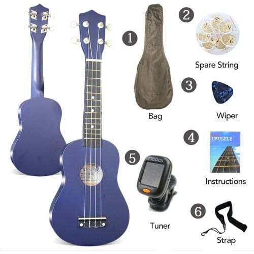 21" Soprano Ukulele Rosewood Acoustic Nylon 4 Strings Ukulele Bass Guitar Musical Instrument for beginners or Basic Players