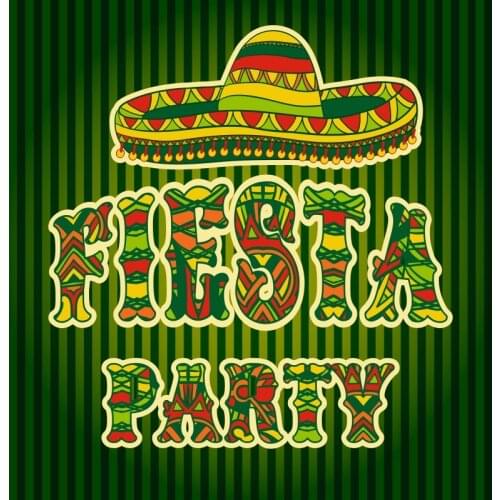 Green FIESTA Party Backdrop Photography Background Celebration Photo Booth Studio Decor