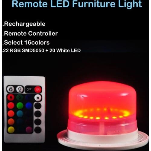 1piece/ lot) Under Table Cloth Lighting Remote LED Furniture Light with 22 RGB SMD5050 + 20 White LED for Home & Garden Decor