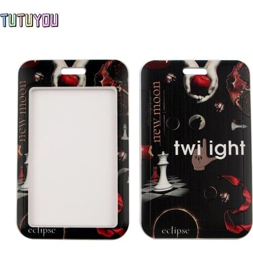 1pcs PC2766 Vampire Theme Characters Lanyard Credit Card ID Holder Bag Student Travel Bank Bus Business Card Cover Badge