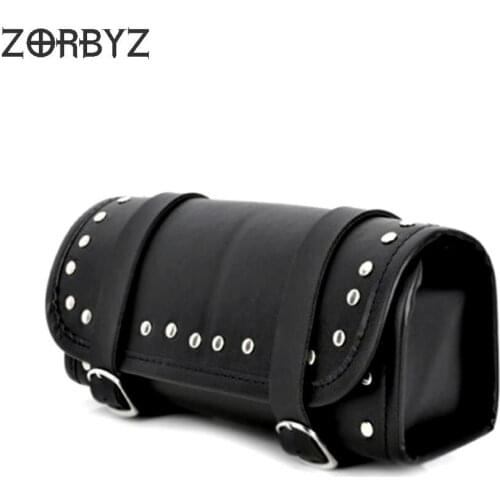 1 Piece Motorcycle ATV Scooter PU Leather Saddle Bag Roll HandleBar Bag Storage Tool Bag