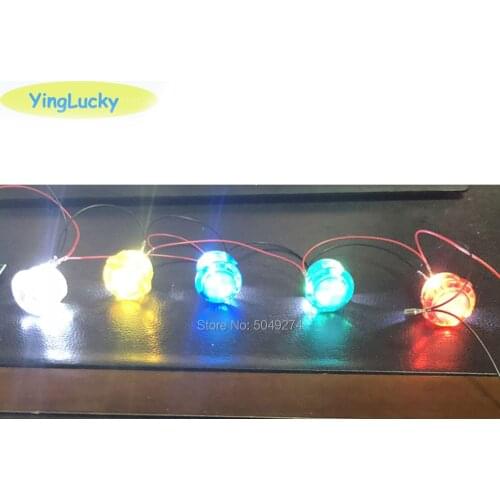 10pcs Transparent Arcade 30mm 5V LED Push Button Copy SANWA OBSF-30 OBSN-30 for DIY Raspberry pi MAME PC Pandora Game