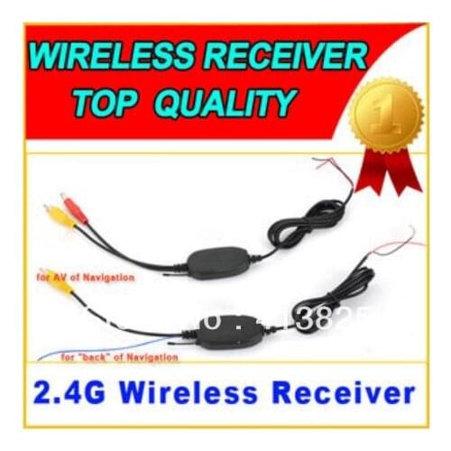 2.4G GHZ Wireless RCA Video Transmitter Receiver Car Reverse Camera Monitor GPS free shipping