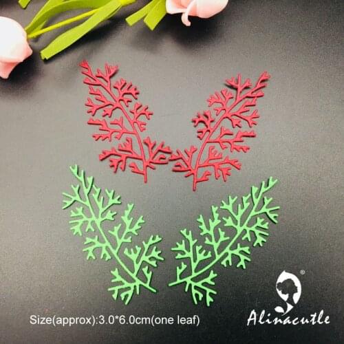 Die Cut Metal 2pc Christmas Leaf Scrapbook Paper Craft Handmade Card Punch Art Cutter