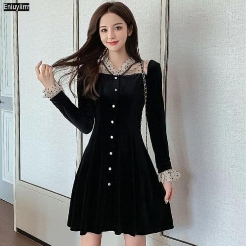 2021 New Year Christmas Party A Line Little Black Short Mini Dress 8739