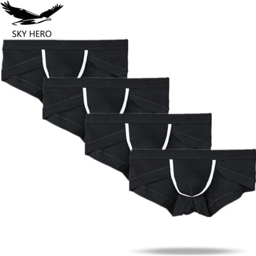 4pcs/lot Mens Briefs Modal Underwear Male Panties Pouch Cuecas Sexy Soft Underpants Boys Bamboo Solid Plus size Sleep