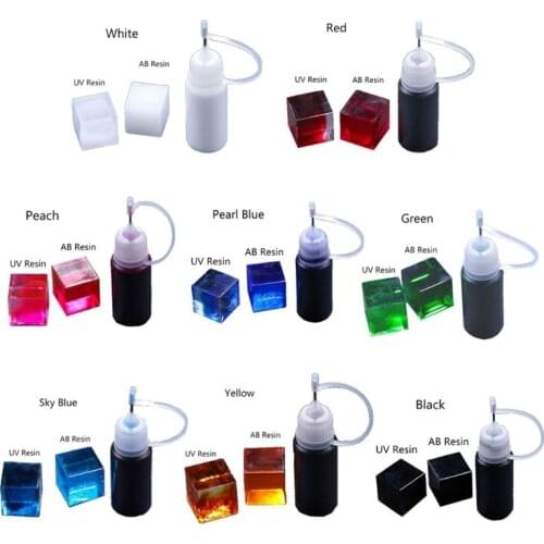 8 Colors Liquid Epoxy Resin Colorant Highly Concentrated Resin Pigments Kit Jewelry Making Resin Art Craft 0.35oz