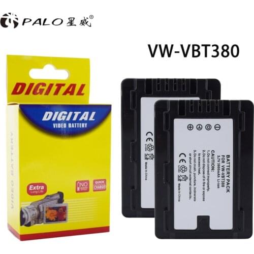 3900 mAh VW-VBT380 VBT380 VW-VBT190 VBT190 Battery for Panasonic HC-V110, HC-V130, HC-V160, HC-V180, HC-V201, HC-V250, HC-V260