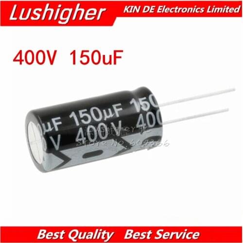 2PCS 400V150UF 400V 150UF 18*35mm 150UF 400V 18x35 mm Aluminum Electrolytic Capacitor DIP