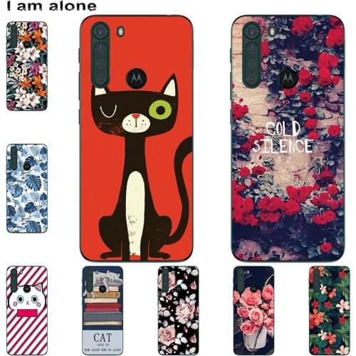 I am alone Phone Case For Motorola Moto G Power G Stylus One Fusion Fusion Plus Color Cute Cartoon Printed Paint Mobile