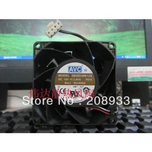 For The original AVC 2B08038B12S 8038 12V 3.84A 4-wire server windy amount of fan