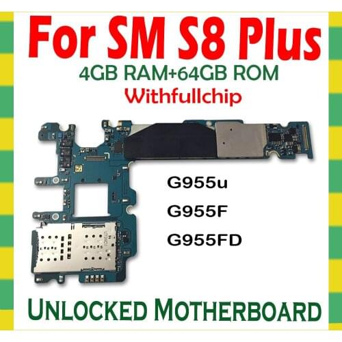 For Samsung Galaxy S8 Plus G955F G955FD G955U Original Motherboard Unlock MainBoard With Full Chips IMEI Android OS Logic Board
