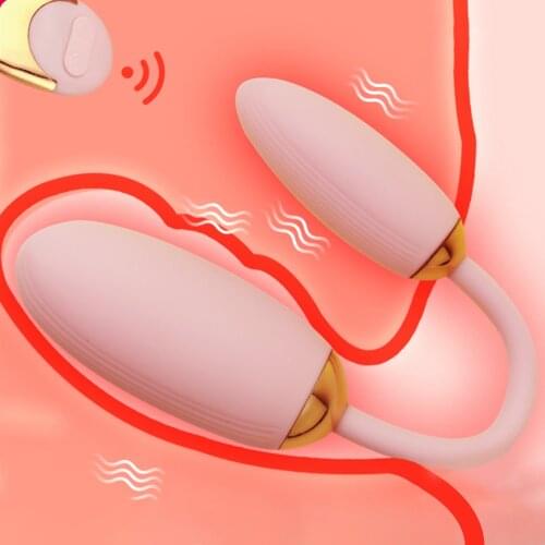 Dual Vibrator Double Head Jump Egg Dildo Vibrators Clit Vagina Massage Anal Butt Plug Adult Erotic Sex Toy For Women Masturbator