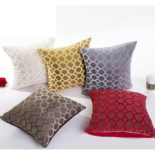 Flocking Geometric pillow Three-dimensional Circle pattern Cushion Cover decorative pillows cushions home decor