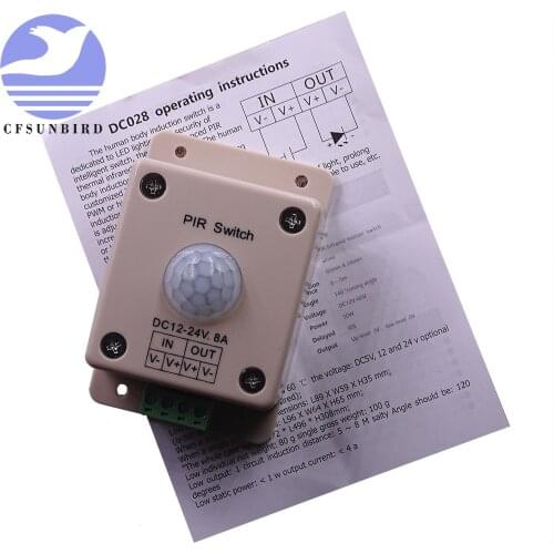 PIR Infrared Motion Sensor Switch Automatic Module Light On Off Switch LED light Body Induction Light Control Switch