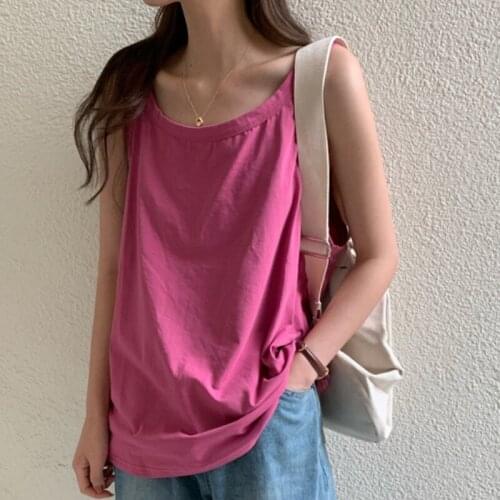 Korean version net red casual sports suspender vest for women to wear loose and versatile sleeveless T-shirt in autumn