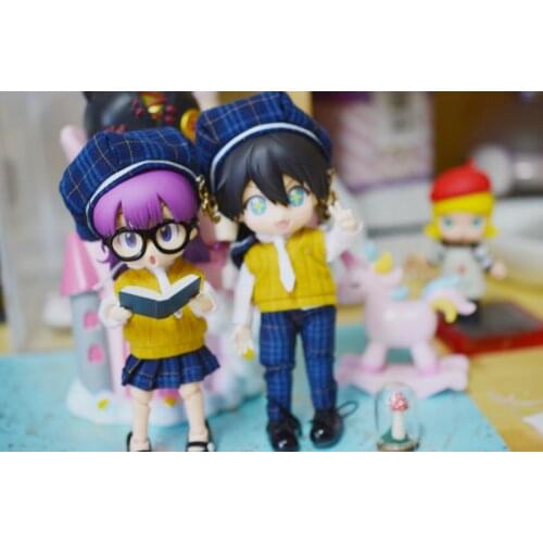 OB11 doll clothing size Miniature Salon doll Clothing Star Academy Music melody hat + shirt + vest + pants/skirt doll accessorie