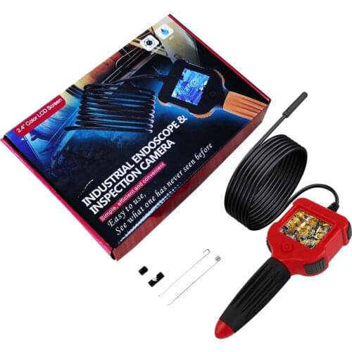 Mini 720P Camera Car Monitor Endoscope HD 5.5MM Inspection Endoscope Camera Waterproof IP67 Borescope 2.4 Inch Screen