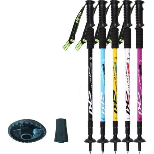PIOMEER Outdoor Travel Camping Hiking Climbing Walking Stick 6061 Aluminium AlloyAlpenstock Skiing Trekking Pole 1pc