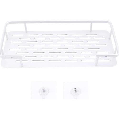 Shelf Shower Shelf Adhesive Aluminum Shower Caddy For Shampoo Holder Kitchen Rack Storage Organizer No Drilling Rectangle Wall M