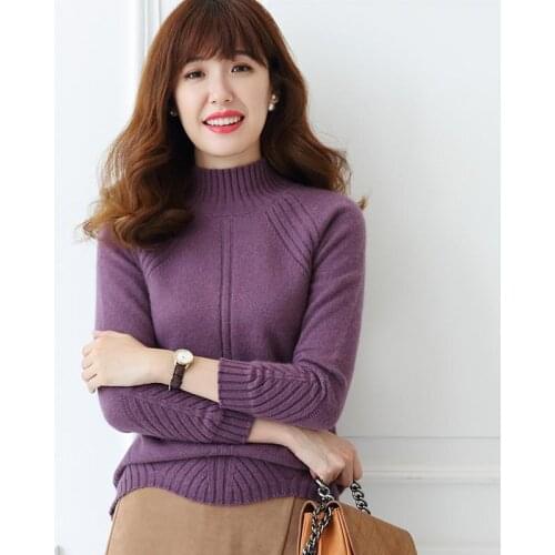 2020 Autumn And Winter Pullover New Female Cashmere Sweater Womens Head High Collar Sweater Thick Sweater Knit Pullover