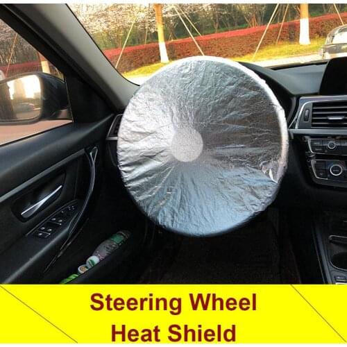 1pc Car Sun Shade Cover Steering Wheel Sun Block For G-M Steering Wheel Sheath Sunscreen Insulation Sleeve