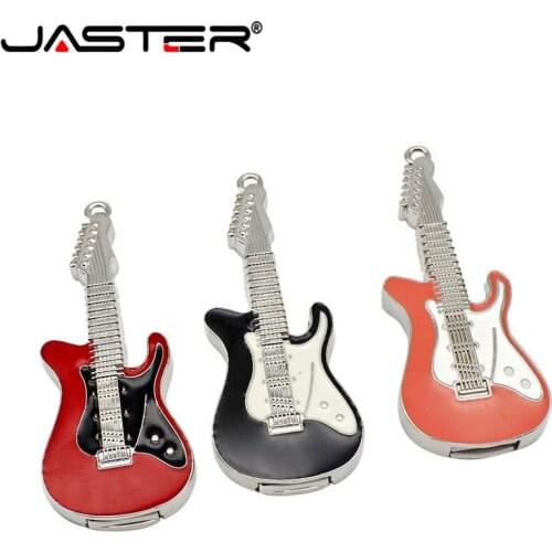 JASTER Metal 3 Colour guitar style pendrive usb 2.0 4GB 8GB 16GB 32GB 64GB Pen Drive Memory creative 32GB usb flash drive