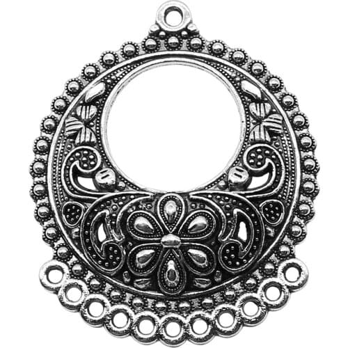 WYSIWYG 2pcs 35x42mm Earrings Connection For Jewelry Making 2 Colors Earrings Connection Charms DIY Making