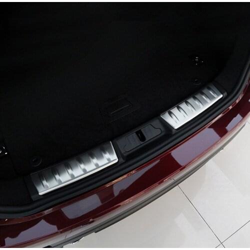 For Jaguar F-Pace 2016 2017 2018 Stainless Steel Rear Bumper Protector Door Sill Plate Cover Trim Car Styling Accessories 2pcs