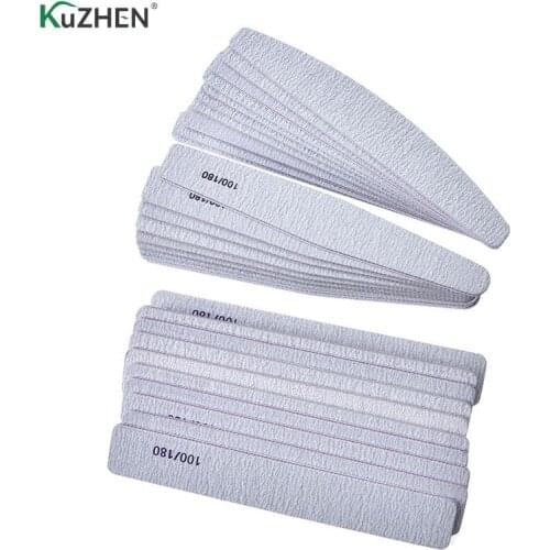 100/180 Nail Care Tools Grey Boat Nail File sanding polishing Buffer Block UV Gel Nail Polisher Manicure Pedicure Tools