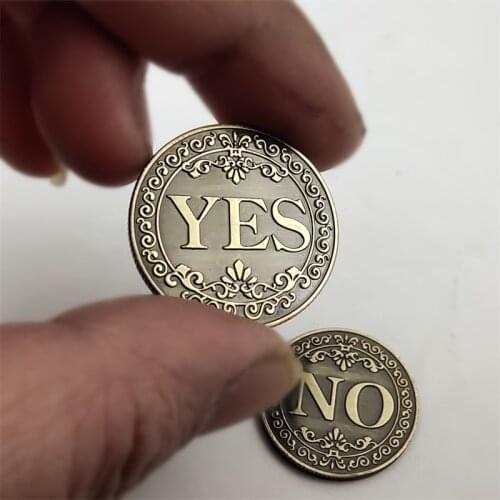 1Pcs Creative Alloy Coin Collectible Yes Or No Decision Coin Art Collection Double side YES or NO Letter Commemorative Coin