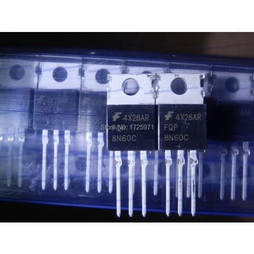10PCS/lot FQP8N60C 8N60C 8A/600V TO-220 MOSFET