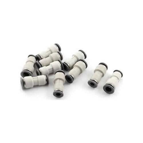 10 Pcs PG0806 OD 8mm to 6mm Tube Straight Plastic Pneumatic Fittings