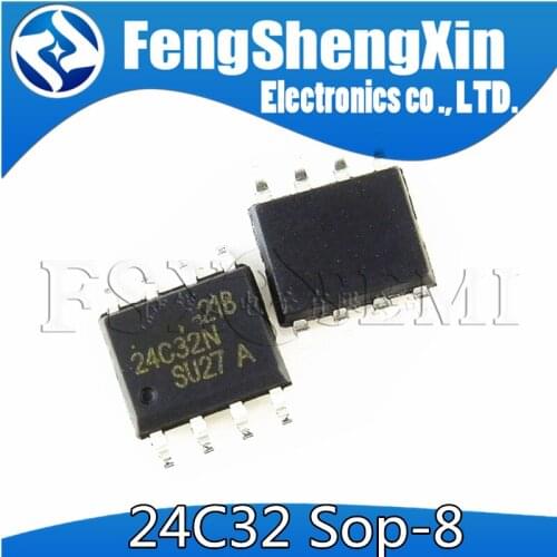 100pcs/lot New AT24C32 24C32 24C32N 24C32AN SOP-8 Block/serial EEPROM memory IC