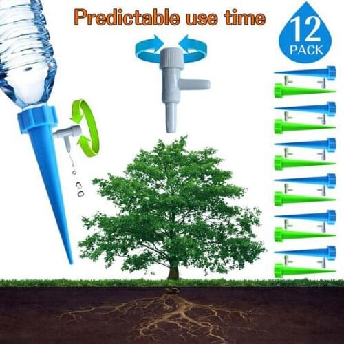 12PCS Self-contained Auto Drip Irrigation Watering System Automatic Watering Spike for Plants Flower Indoor Household