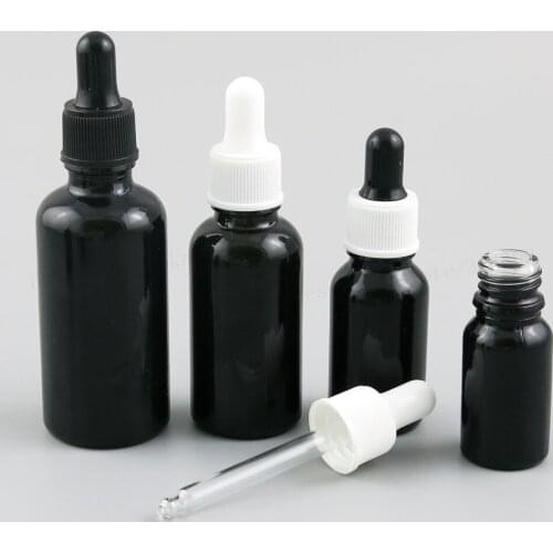 200 X 100ml Shining black E liquid dropper Vial 1oz black facny glass piepette dropper bottles 50ml 20ml 15m 10ml 5ml