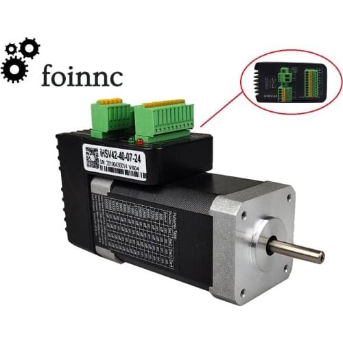42 Integrated DC Servo Motor Nema17 78W 0.185NM 1000 Line Encoder 20-36VDC Drive Control Integrated Servo Motor iHSV42-40-07-24