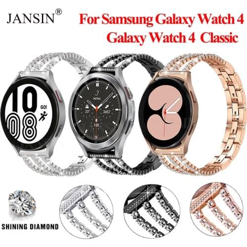Diamond Bracelet For Samsung Watch 4 40mm 44mm Women Jewelry Band For Samsung Galaxy Watch 4 Classic 42mm 46mm Correa Strap
