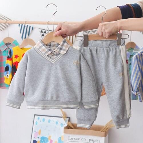 Spring Autumn Baby Clothing Children Boys Tracksuits Kids Brand Sport Suits Kids Long Sleeve Sweater Coat Shirt pants 3pcs/Set