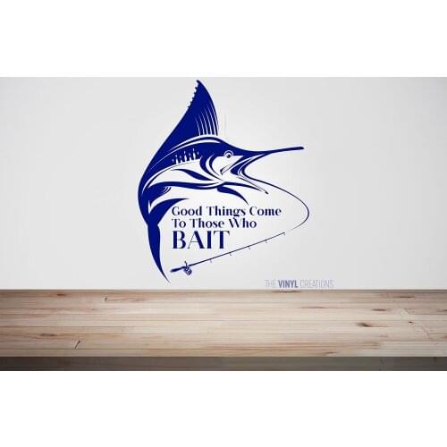 Home Decor Vinyl Wall Decal Fishing Hobby Sticker Mural Unique Gift Decal Interior Wallpaper 2KN13