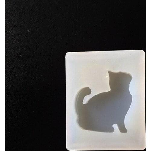Cat Shaped DIY Silicone Pendant Mold Making Jewelry Pendant Resin Casting Mould Candle Soap Craft Tool
