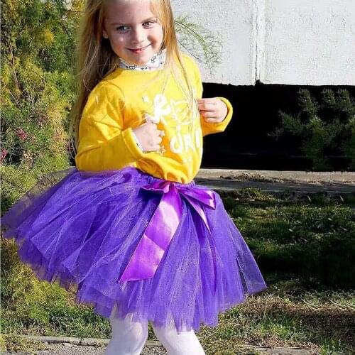 Summer Lovely 7 Layers 35cm Fluffy Soft Tulle Tutu Skirt Elastic Waist Pettiskirt Colourl Princess Skirts Gift For Birthday